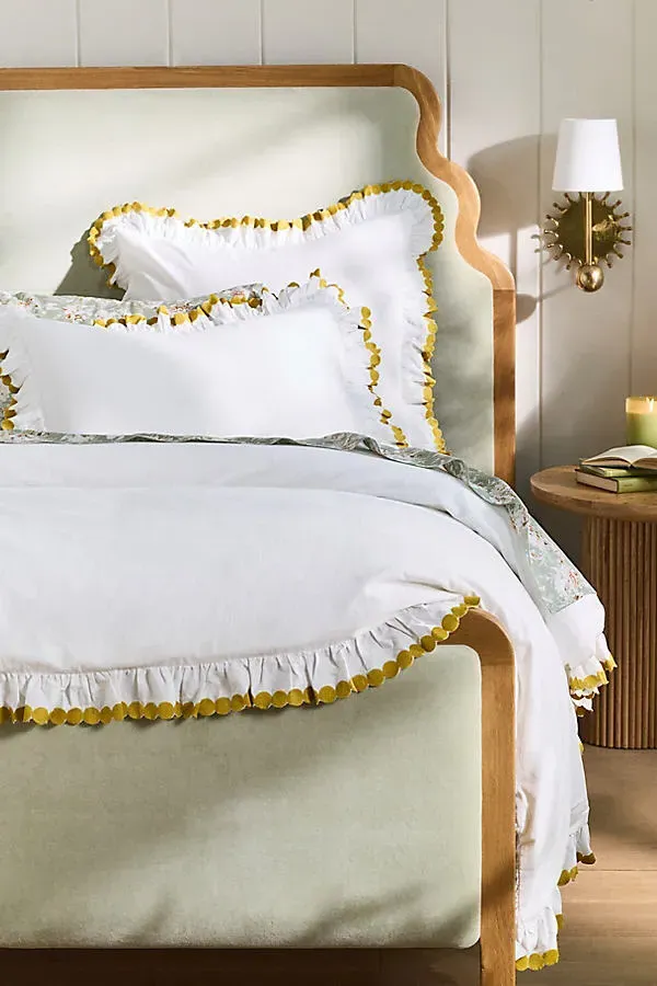 Liet Cotton Sateen Embroidered Cushion Cover - White product