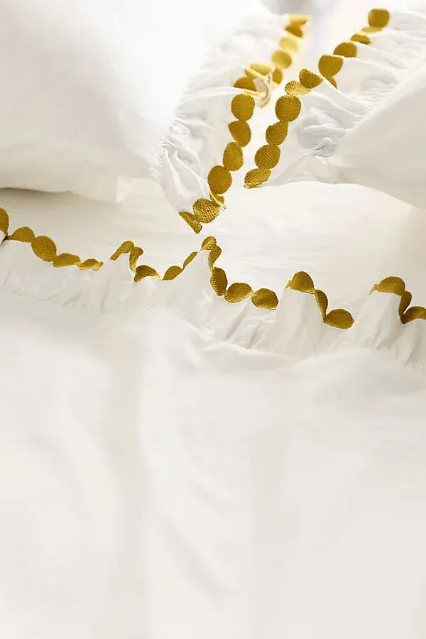 Liet Cotton Sateen Embroidered Sheet Set - Yellow product