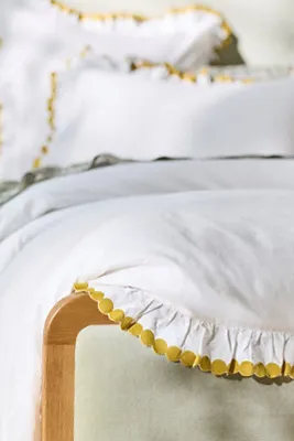 Liet Embroidered Duvet Cover - White, Cotton Sateen product