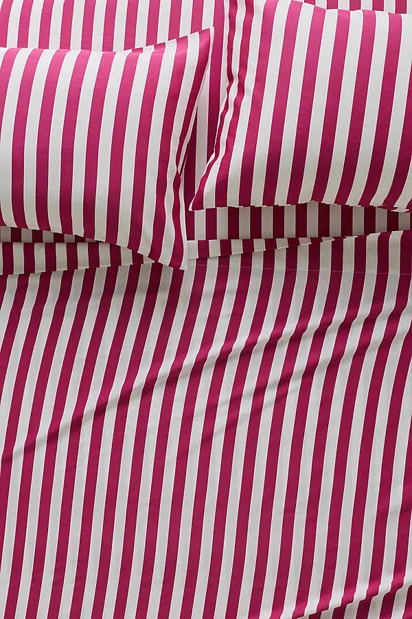 Organic Cotton Sateen Printed Sheet Set - Twin by Anthropologie