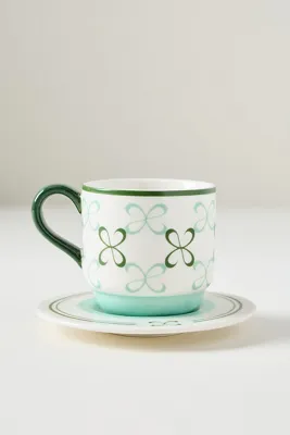 Stoneware Espresso Cup & Saucer - Mint product