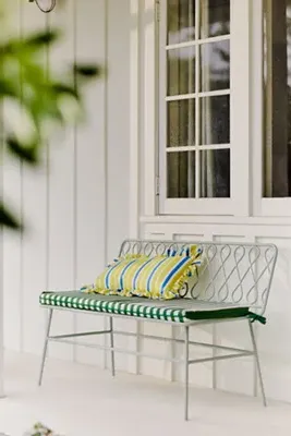 Striped Ruffle Indoor/Outdoor Pillow - Polyester product
