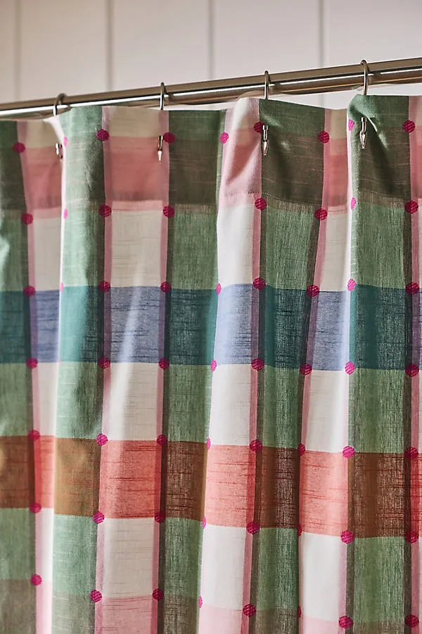Willow Plaid Woven Shower Curtain - Cotton alternate view