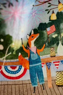 Americana Critters Linen Dish Towel product