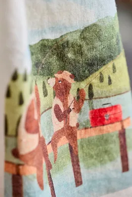 Fishing Critters Dish Towel - Linen product