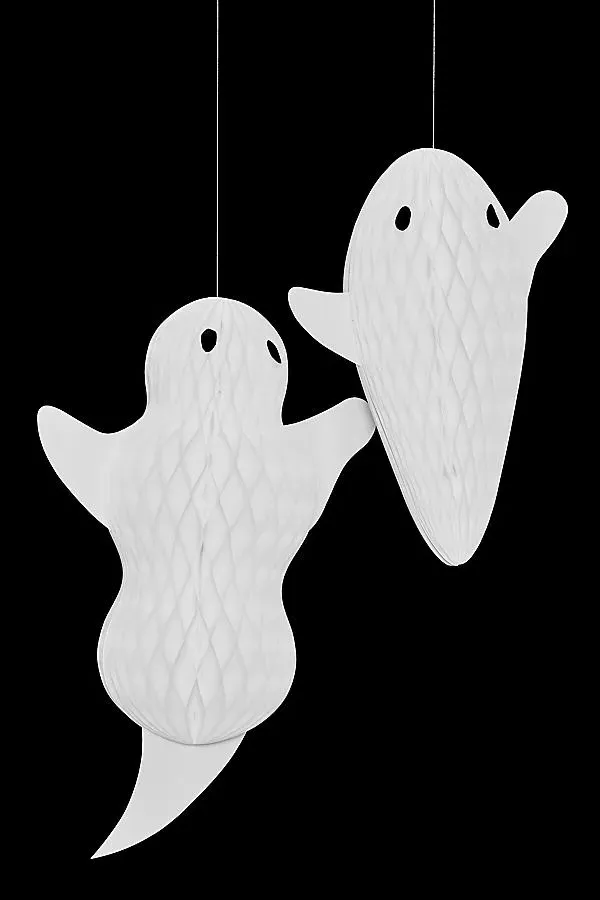 3D Ghost Decorations Set of 6 - White by Anthropologie, image 2