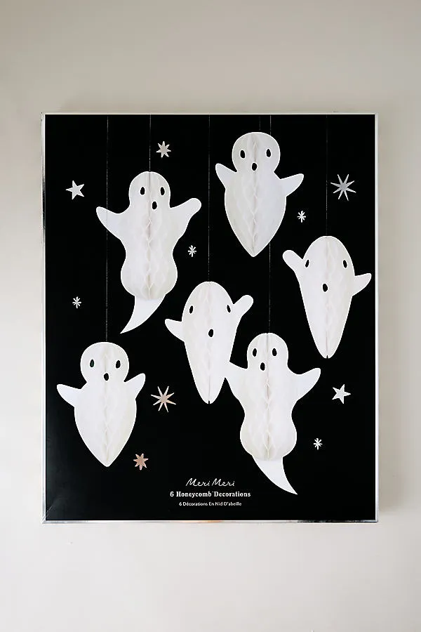 3D Ghost Decorations Set of 6 - White by Anthropologie