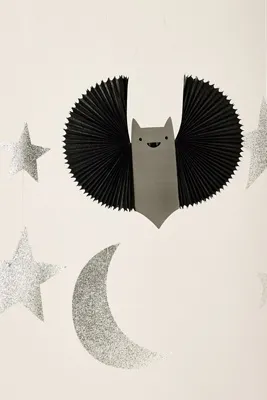 Bat, Stars & Moon Hanging Decorations 7 Pack by Anthropologie, alternate view