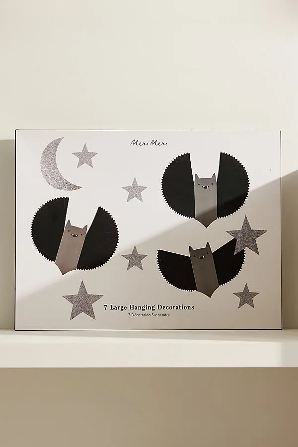 Bat, Stars & Moon Hanging Decorations 7 Pack by Anthropologie