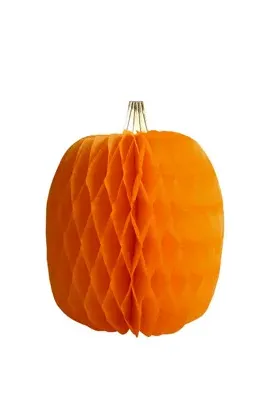Honeycomb Pumpkins Set of 10 - Orange by Anthropologie, image 2
