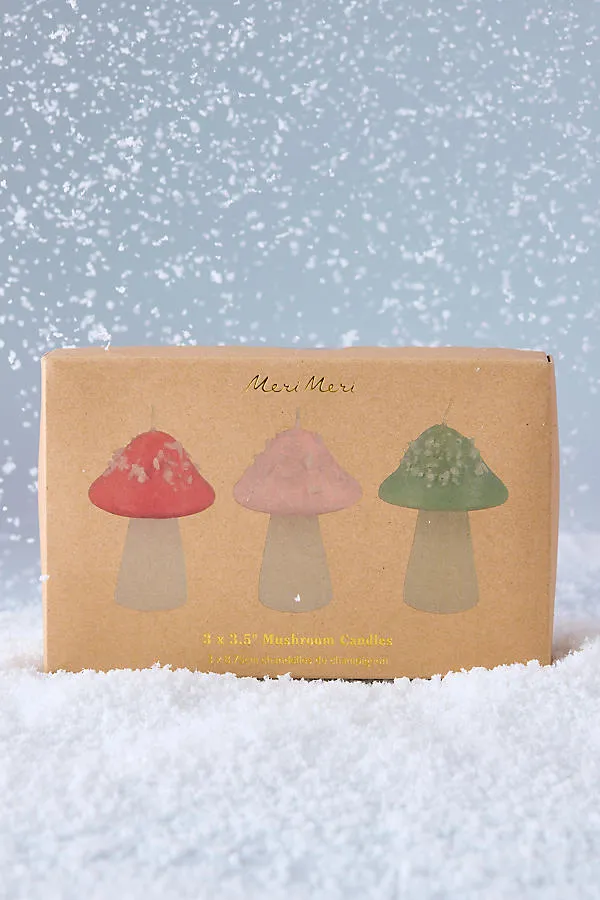 Mushroom Shaped Wax Candles by Anthropologie, alternate view