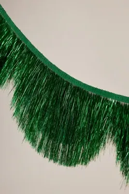 Tinsel Scallop Garland - Blue, Plastic product