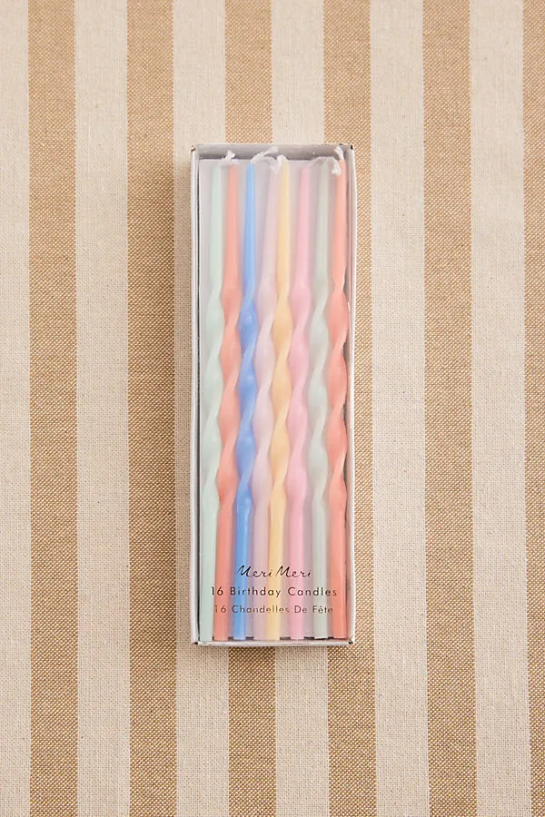 Twisted Tall Candles Pack of 16 - Multicolour product