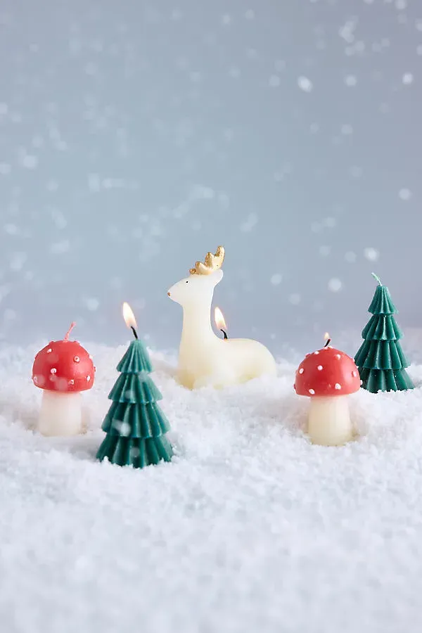 Woodland Candle Set - Reindeer, Tree & Mushroom by Anthropologie