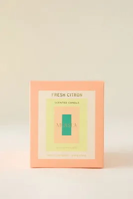 Fresh Citron Glass Candle - White, Cotton product