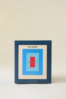 Voyager Glass Candle - Blue, Cotton product