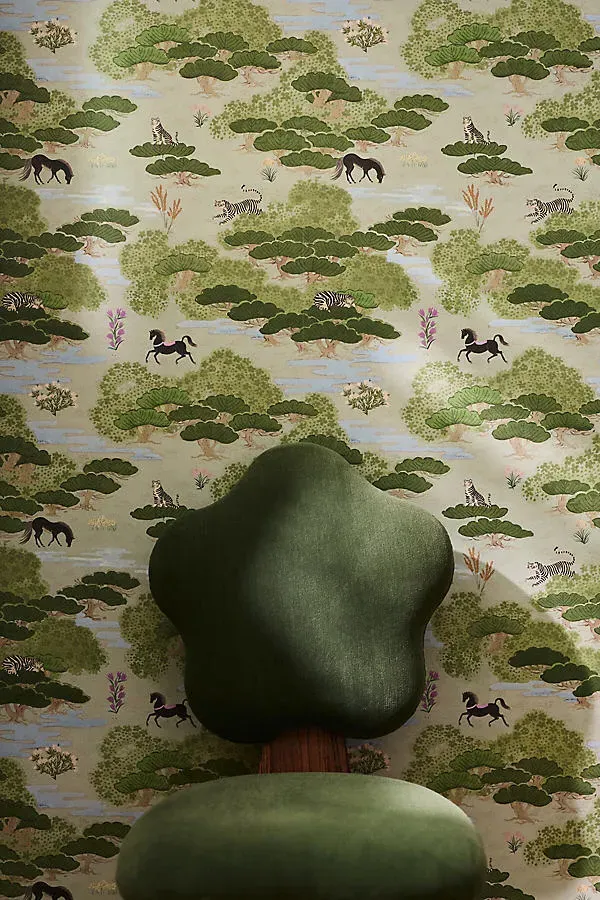 Merve Kahraman Nature Scene Wallpaper - Green by Anthropologie