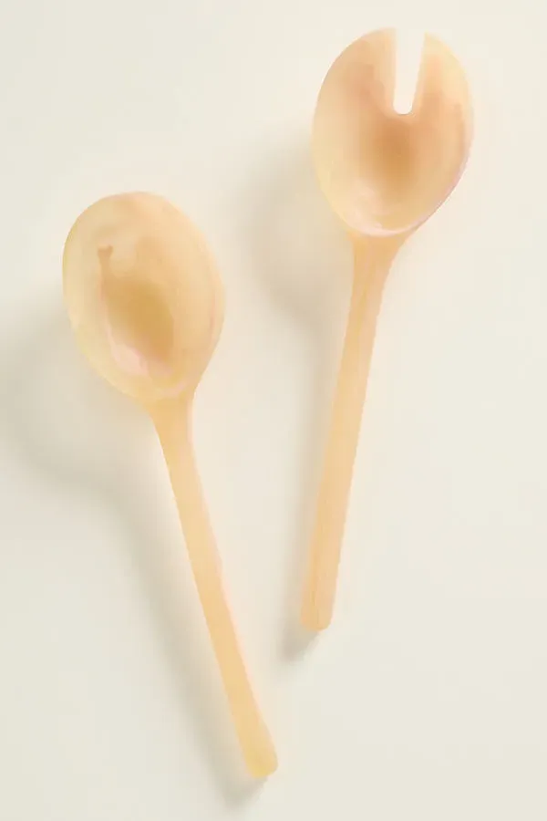 Resin Salad Servers Set of 2 - Beige product