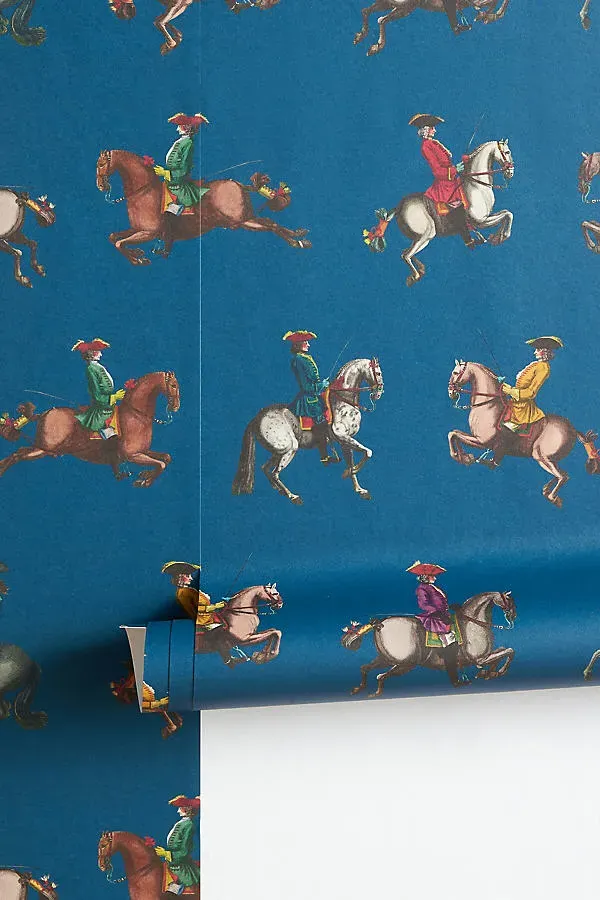 Riding School Horse Wallpaper - Blue product