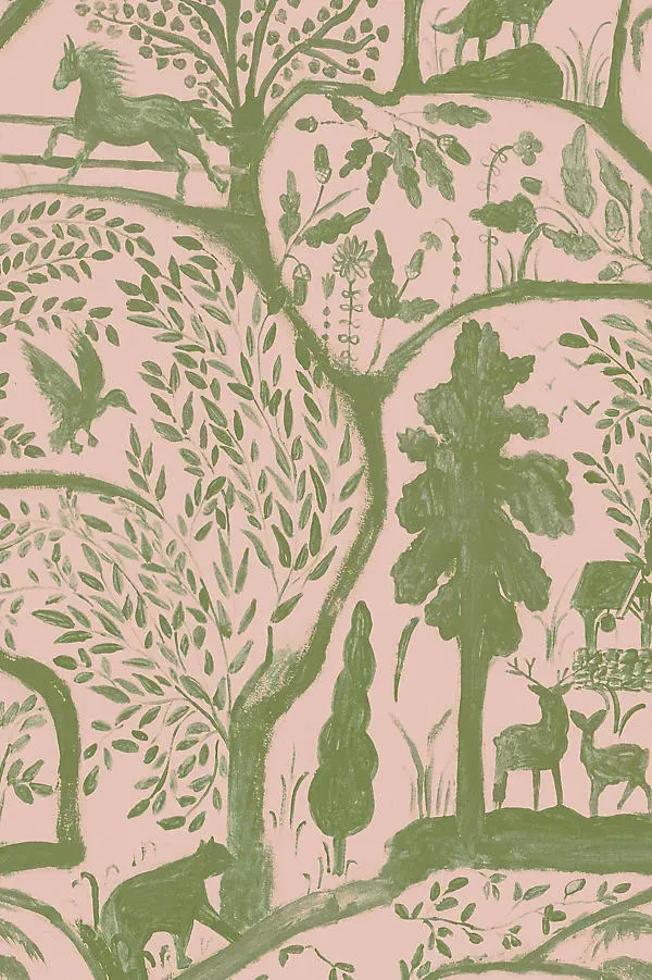 Enchanted Woodland Wallpaper - Green product
