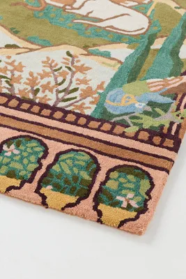 Gardens of Jaipur Hand Tufted Small Rug - Green, Wool product