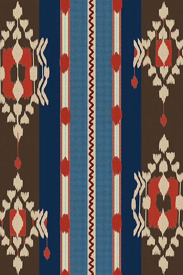 MINDTHEGAP King's Ikat Wallpaper - Blue by Anthropologie