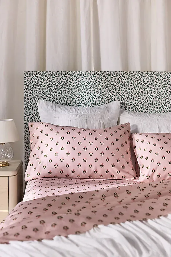 MINDTHEGAP Standard Sheet Set - Green, Organic Cotton Sateen by Anthropologie