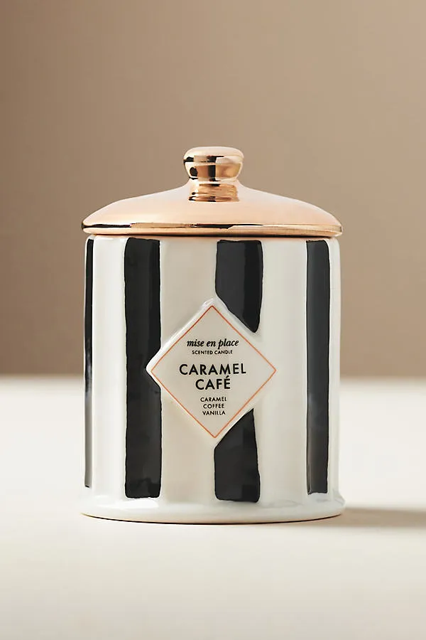 Gourmand Caramel Café Ceramic Candle by Anthropologie