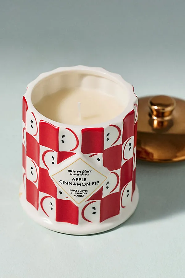 mise en place Cinnamon Apple Pie Ceramic Candle - Small product