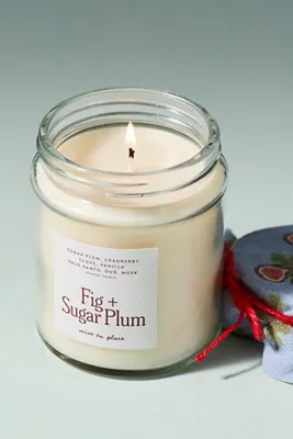 mise en place Fruity Fig + Sugar Plum Glass Candle - Blue product