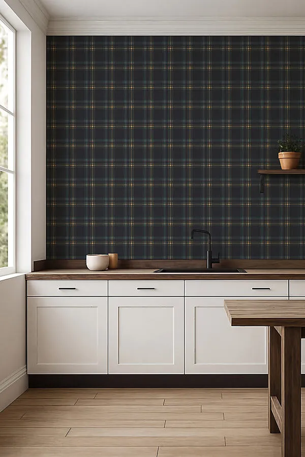Ashcroft Tartan Plaid Stripe Peel & Stick Wallpaper product