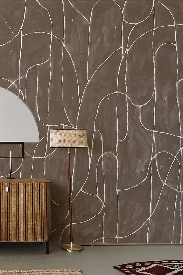Boulder Beach Abstract Lines Wallpaper - Brown product