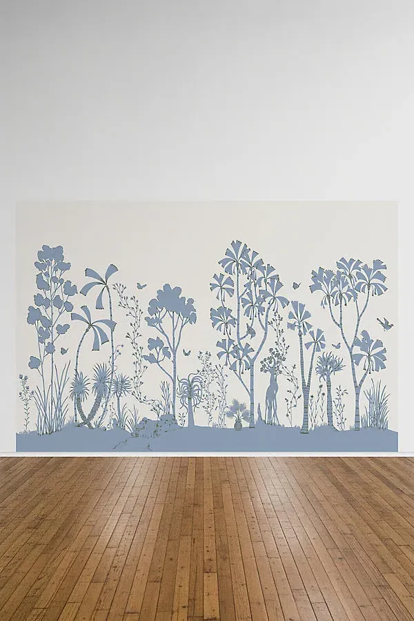 Oasis Canopy Nature Mural - Blue, Premium Paper product