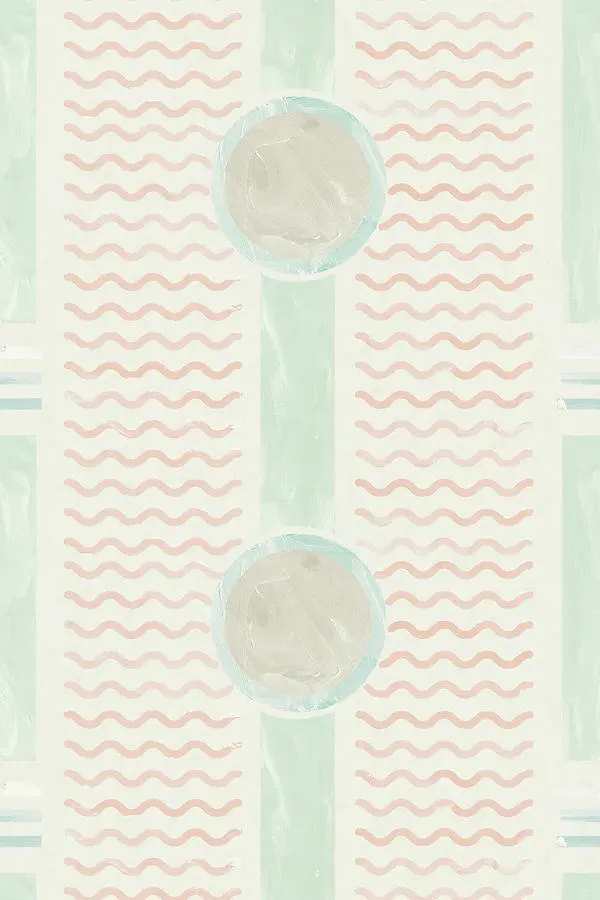 South Beach Facade Geometric Nautical Wallpaper - Blue product