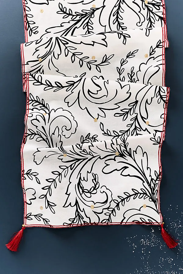 Christmas Table Runner - Cotton, Linen by Anthropologie