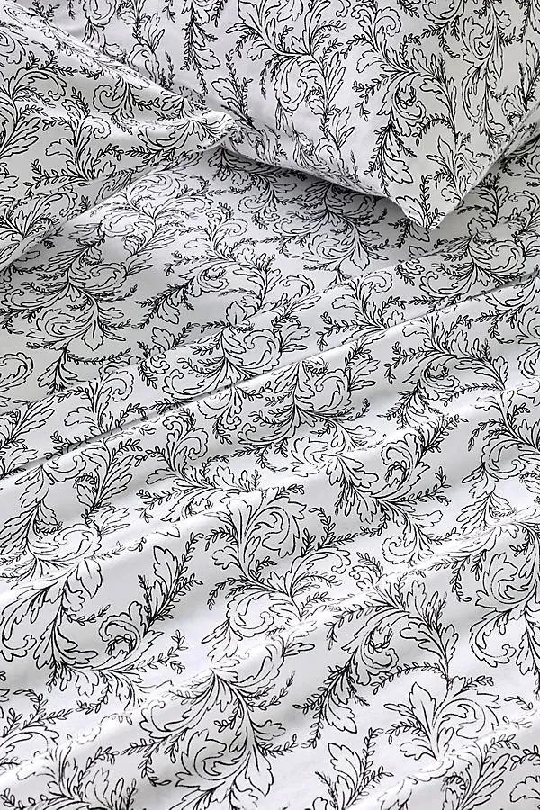 Cotton Modal Brushed Queen Size Sheet Set - Black by Anthropologie, image 2