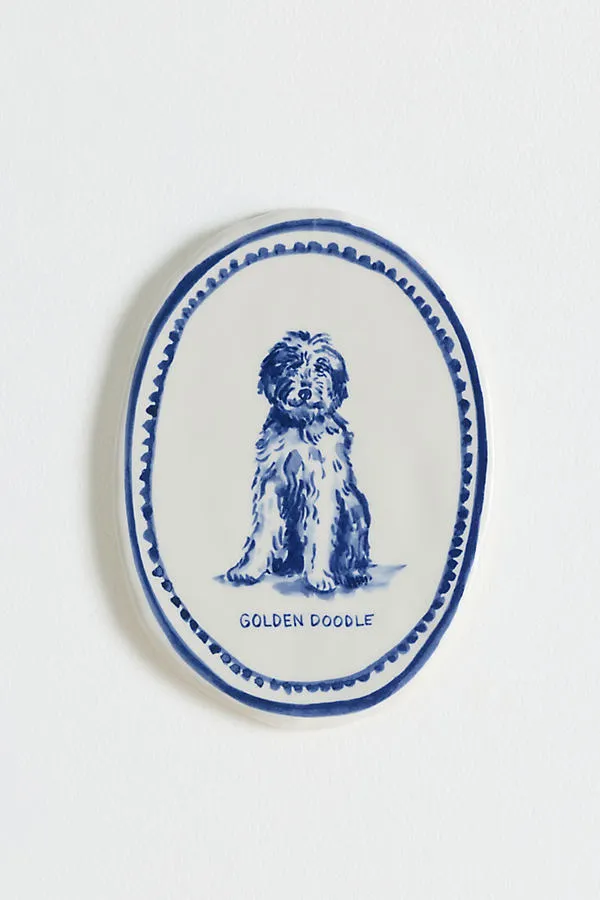 Dog Ceramic Gallery Wall Charm - Blue product