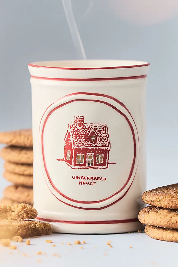 Molly Hatch Gourmand Caramel Spice Wonderland Ceramic Candle - Red by Anthropologie
