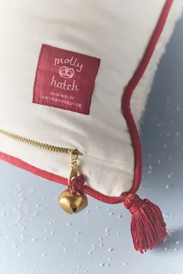 Molly Hatch Holiday Embroidered Pillow - Polyester/Cotton by Anthropologie, image 2