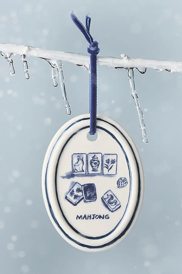 Molly Hatch Oval Hand-Painted Hobby Ornament - Stoneware by Anthropologie