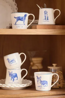 Stoneware Dog Mug - Blue product