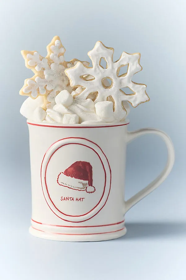 Stoneware Holiday Mug - Blue by Anthropologie
