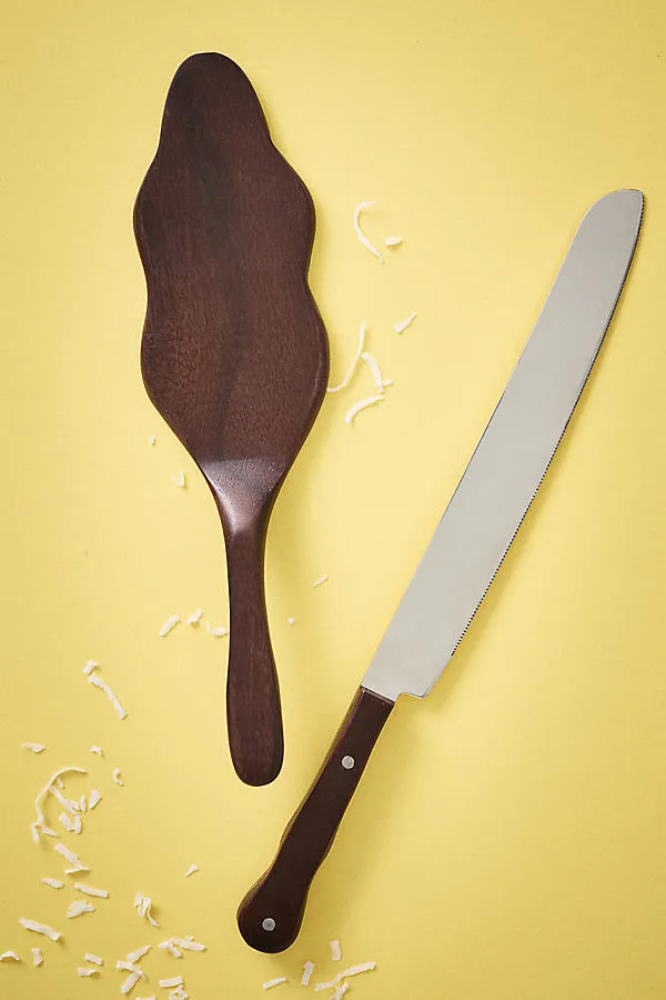Boxed Wood Serve Set - Brown, Acacia product