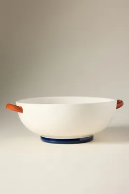 Large Stoneware Mixing Bowl - White, Stoneware by Anthropologie, image 2