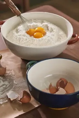Stoneware Mixing Bowl - White by Anthropologie, alternate view
