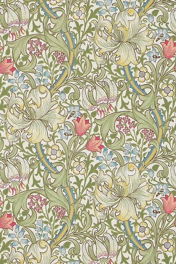 Golden Lily Wallpaper - Green product