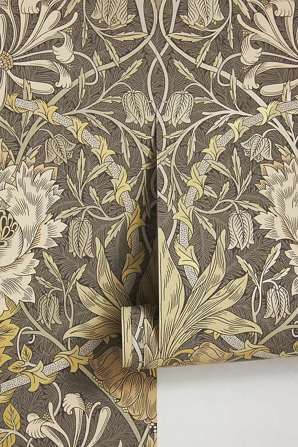 Honeysuckle & Tulip Wallpaper - Gold by Anthropologie, image 2