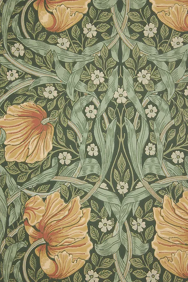 Morris & Co. Pimpernel Floral Wallpaper - Green product