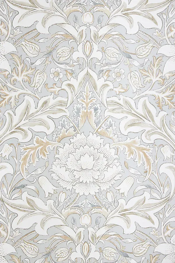 Morris & Co. Simply Severn Floral Wallpaper - Ivory by Anthropologie