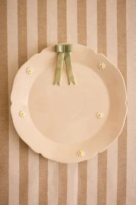 Stoneware Bow Dessert Plate - Glazed by Anthropologie, alternate view